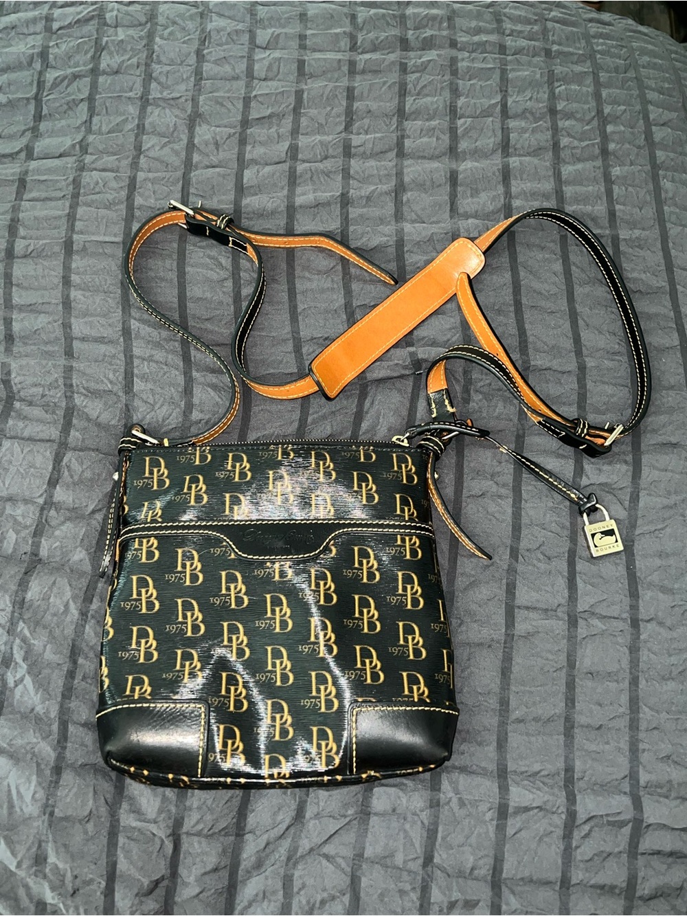 Vintage Dooney & Bourke 1975 monogram Crossbody